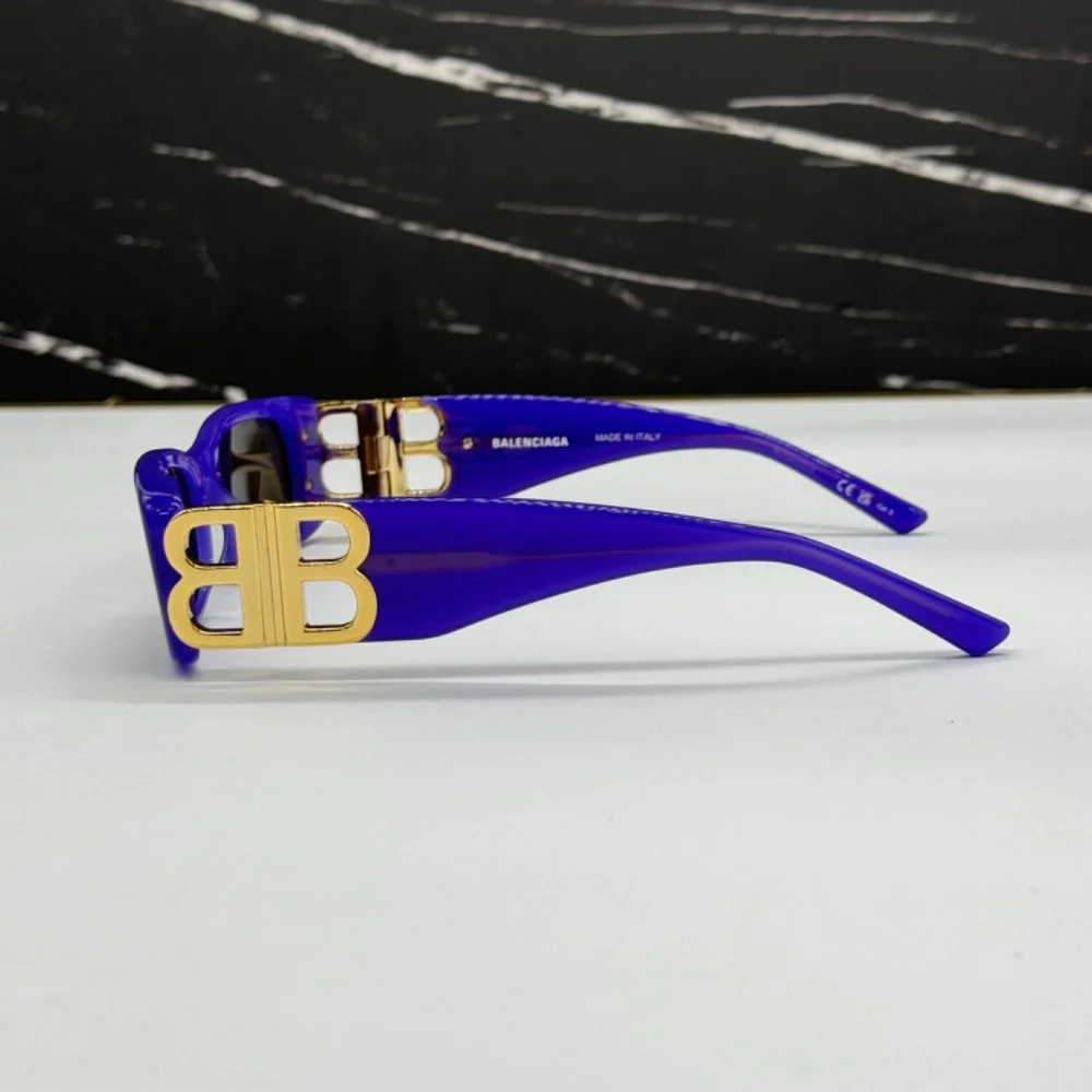 NEW BB0096S 004 BALENCIAGA PURPLE GREY SQUARE UNISEX BALENCIAGA SUNGLASSES
